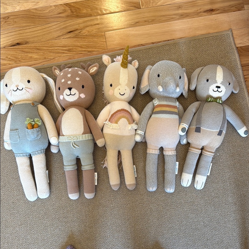 Set of 5 Cuddle and Kind Dolls, like new